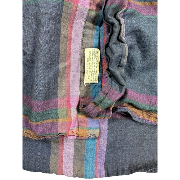 Gitman Bros For Paul Simon Button Down Mens Sz L Long Sleeve Made in USA Plaid - Picture 6 of 7